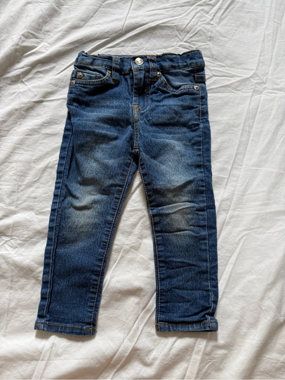 Dark Blue Denim Jeans - Classic Stretch Fit 2T